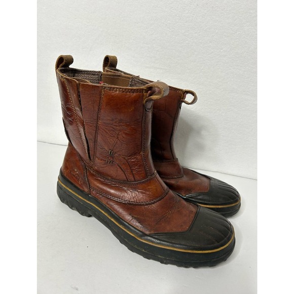Clarks Other - Clarks Muckers Brown Leather Pull on Waterproof Boots Mens 9